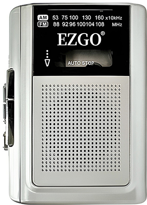 EZGO TR-71 卡帶式AM/FM錄放音機, 銀色 + 黑色