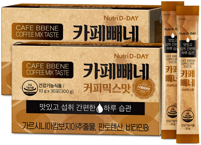 뉴트리디데이 카페빼네 커피믹스맛 30포, 300g, 2개