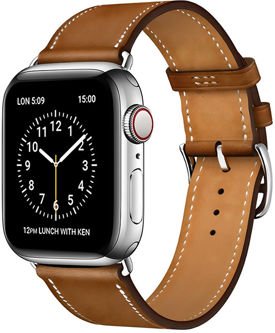 Llanberis Apple Watch 相容皮革錶帶, 棕色, 1個