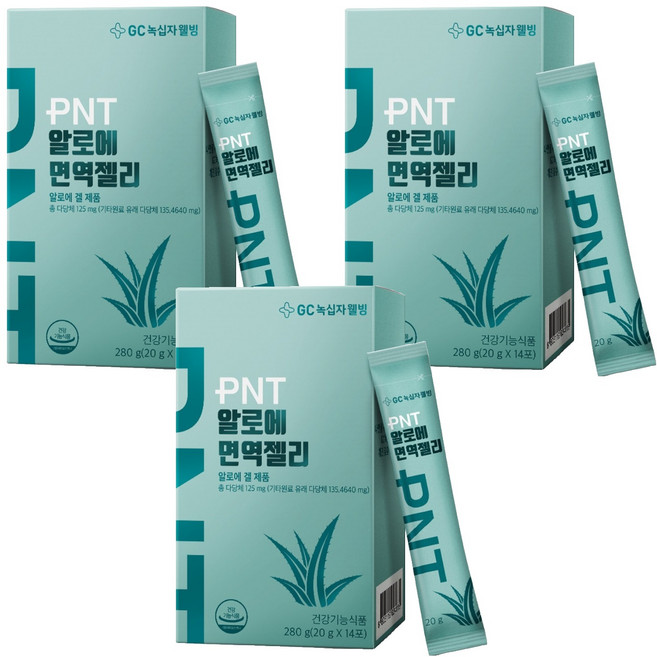 피엔티 GC녹십자웰빙 알로에 면역 젤리 14p, 3개, 280g