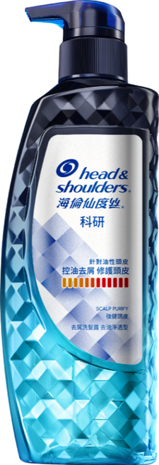 head&shoulders 海倫仙度絲 台灣公司貨 科研去屑洗髮露 去油淨透, 300g, 1瓶