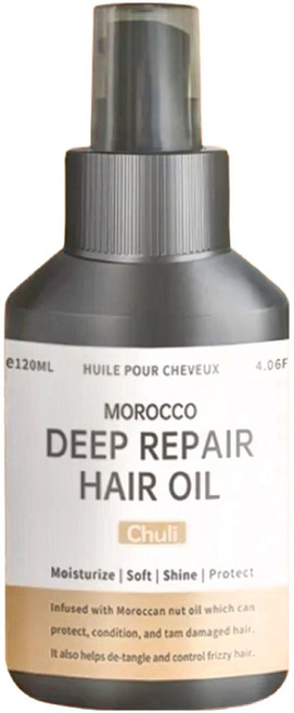 Chuli 初梨 摩洛哥深層修護髮油 120ml 深層滋養 柔順亮澤, 1瓶