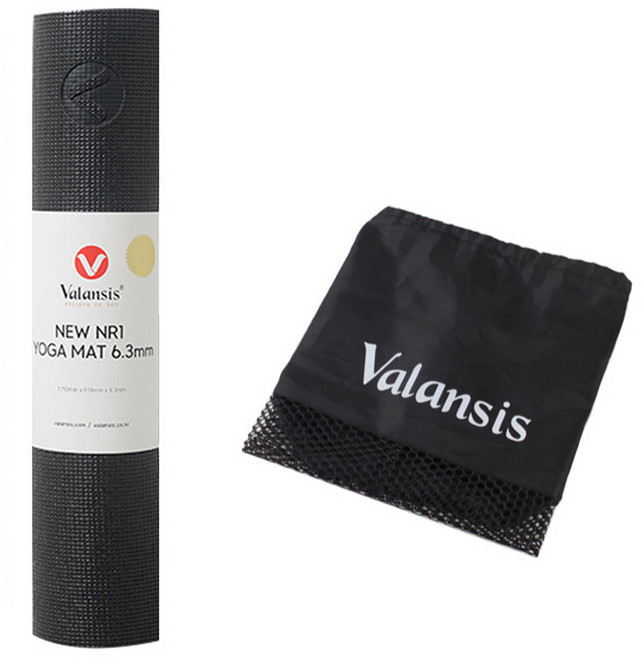 밸런시스 NEW NR1 매트 + 가방, 블랙, 1세트
