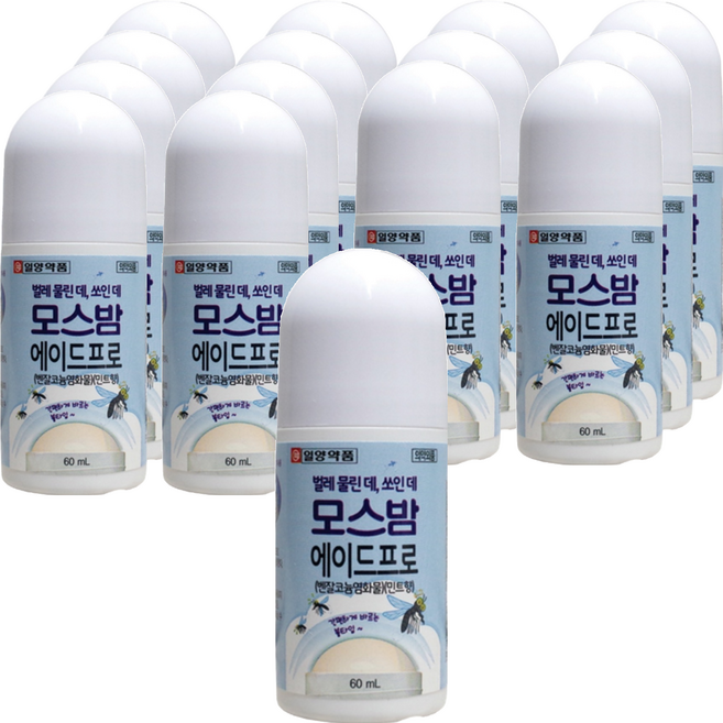 일양약품 벌레물린데 쏘인데 모스밤 에이드프로, 60ml, 15개