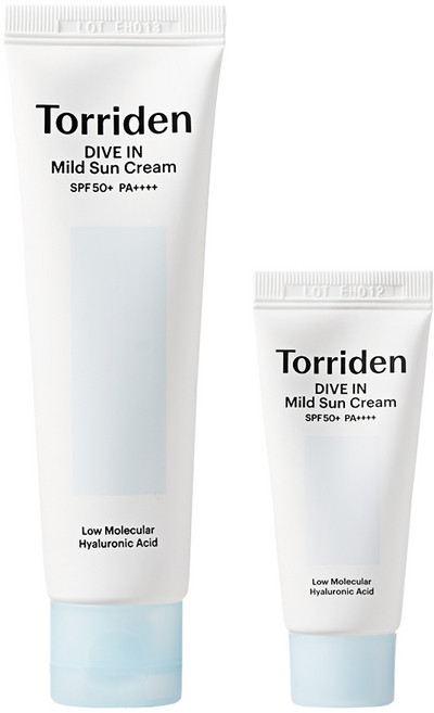 Torriden 桃瑞丹 DIVE-IN 溫和物理性防曬霜 60ml + 20ml 套組 SPF50+ PA++++, 1套