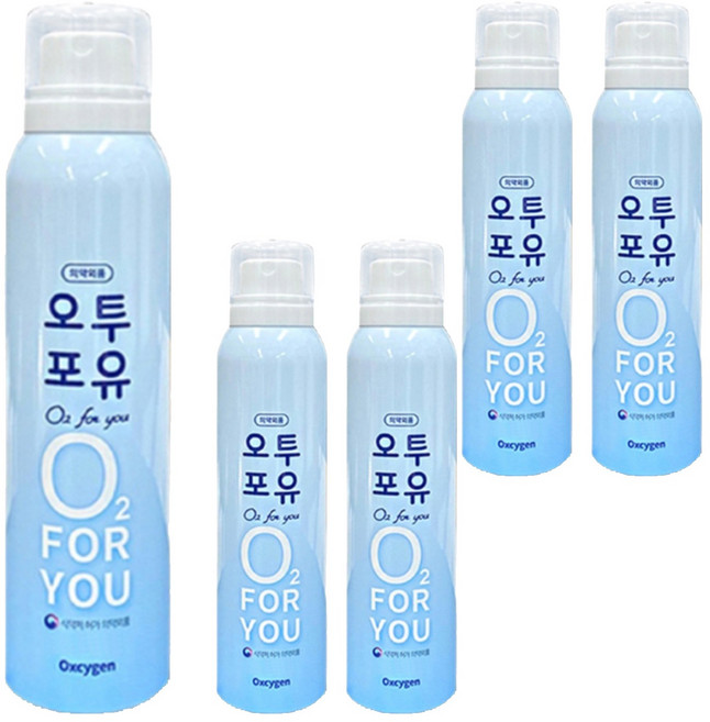 오투포유 휴대용 산소캔 220ml, 5개