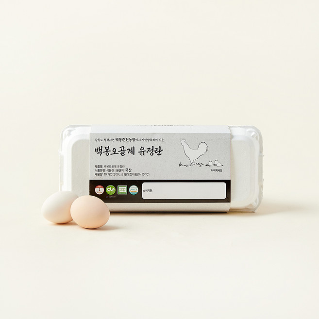 난각1번 백봉오골계 자연방목 유정란 300g, 10구, 1개