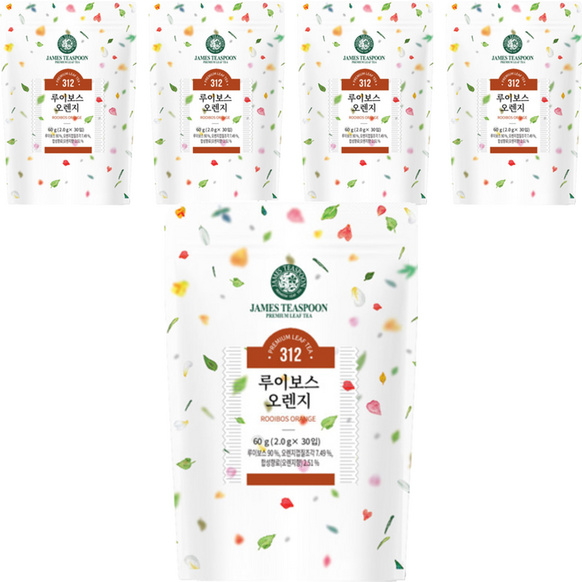 제임스티스푼 루이보스 오렌지 차, 2g, 30개입, 5개