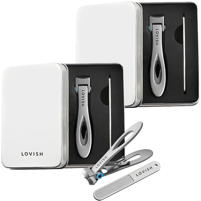 두꺼운 손 발톱깎이 세트, 실버, 2세트