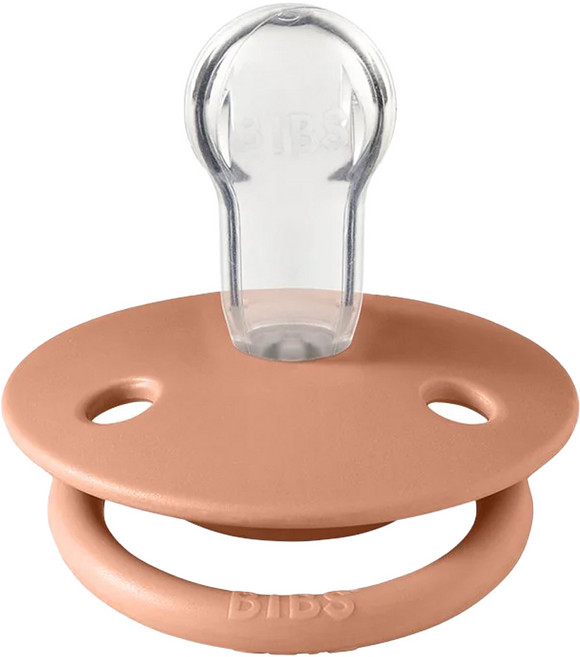 BIBS De Lux矽膠奶嘴 - 蜜桃粉, 0~18m, 1個