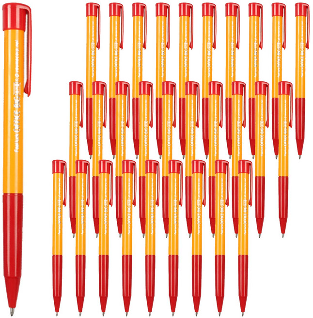 필락 오피스 빅 볼펜 1.0mm, 레드, 36개입