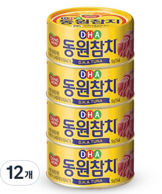 동원참치 DHA 통조림, 150g, 12개