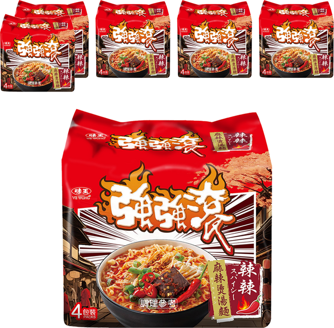 味王 強強滾 辣辣麻辣燙湯麵 88g, 24包