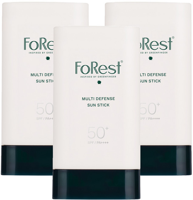 그린핑거 포레스트 멀티 디펜스 선스틱 SPF50+ PA++++, 19g, 3개
