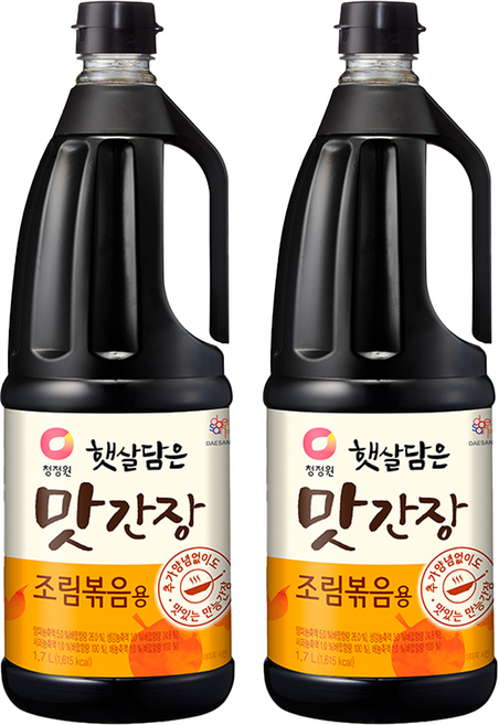 청정원 햇살담은 맛간장 조림볶음용, 1.7L, 2개