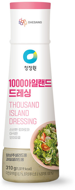 청정원 1000 아일랜드 드레싱, 310g, 1개