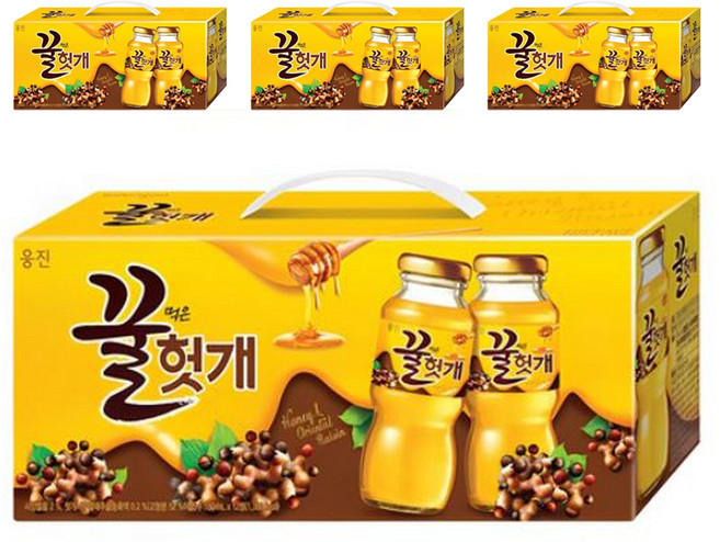 웅진 꿀먹은 헛개 음료, 180ml, 48개