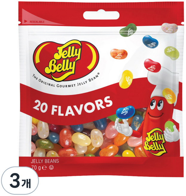젤리벨리 20가지 혼합맛 1개입, 70g, 3개
