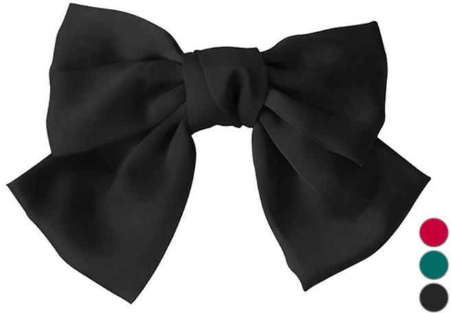 수스다 여성용 왕리본 고급 실크 새틴 머리핀 리본자동핀 366