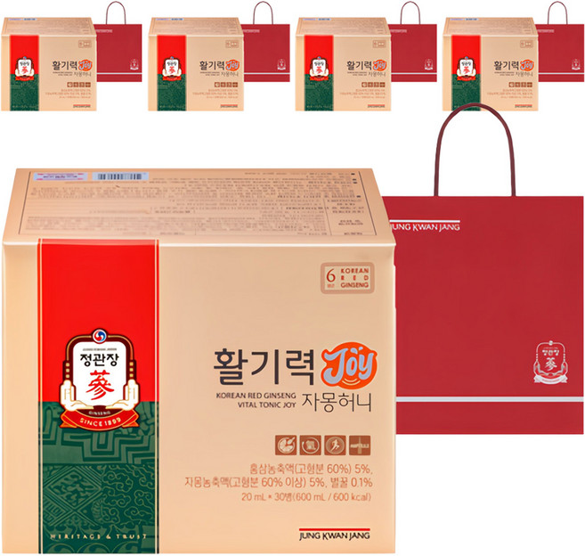 정관장 정품 활기력 JOY+쇼핑백, 20ml, 150개