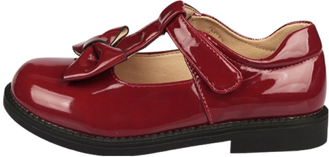 페이퍼플레인키즈 여아용 샤인 리본 구두