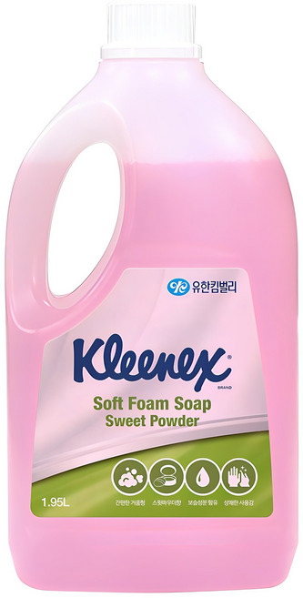 크리넥스 소프트 폼 솝 스윗파우더향, 1.95L, 1개