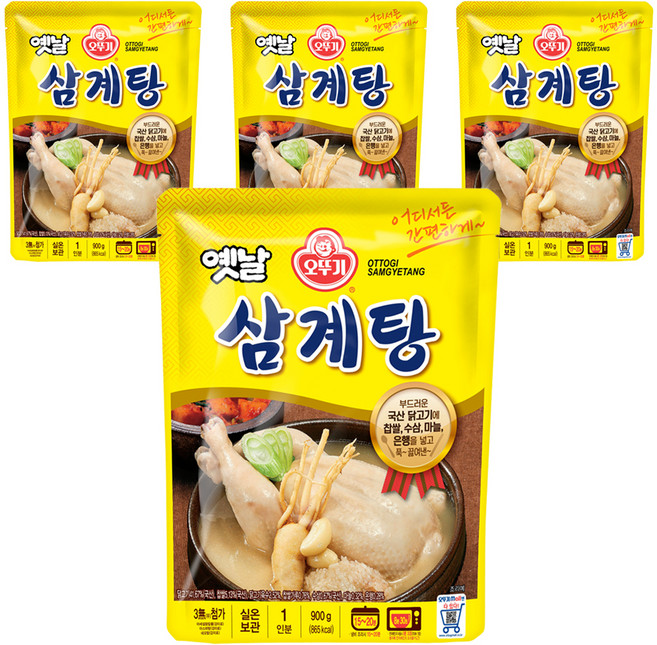 오뚜기 옛날 삼계탕, 900g, 4개