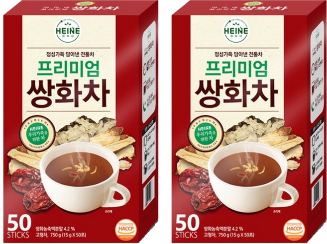 Heine 頂級雙和茶, 50入, 2個, 15g