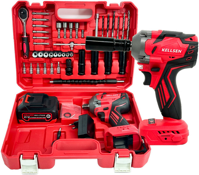 디케이켈슨 무선 전동 임팩 드릴 렌치 드라이버 + 배터리 세트, 1개