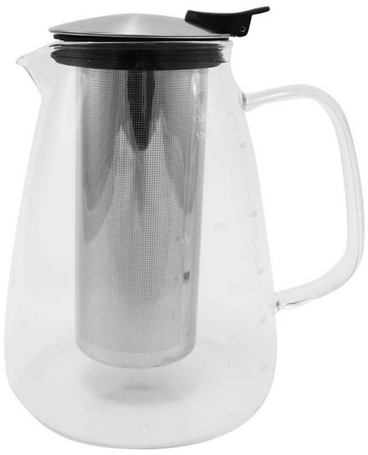 Kiyodo 直火耐熱花茶壺, 透明色, 1.5L, 1個