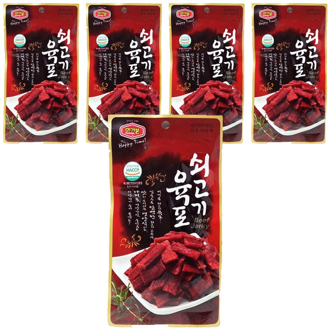 머거본 쇠고기 육포, 25g, 5개