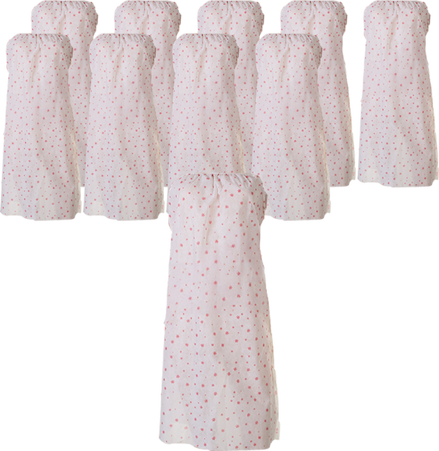 인아름 일회용 부직포 바스 가운 62 x 78 cm, 꽃무늬, 10개