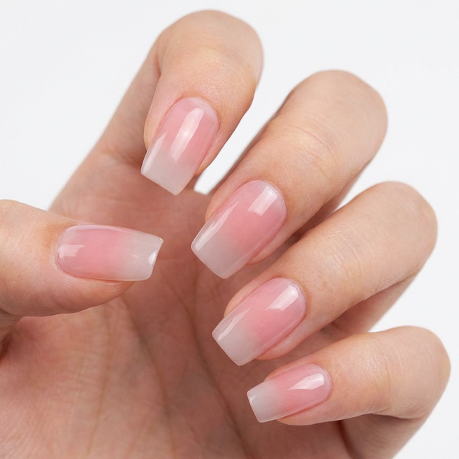 쿠말 젤네일 스티커 네일 스트립 세트, 1개, 시럽그레이