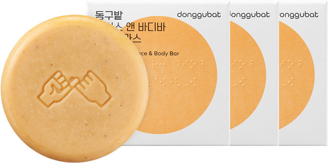 동구밭 페이스 앤 바디바 클렌징 비누 레몬그라스, 120g, 3개