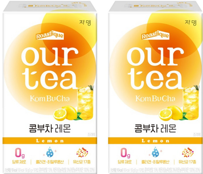 JARDIN our tea 康普茶沖泡粉 檸檬口味, 5g, 10條, 2盒