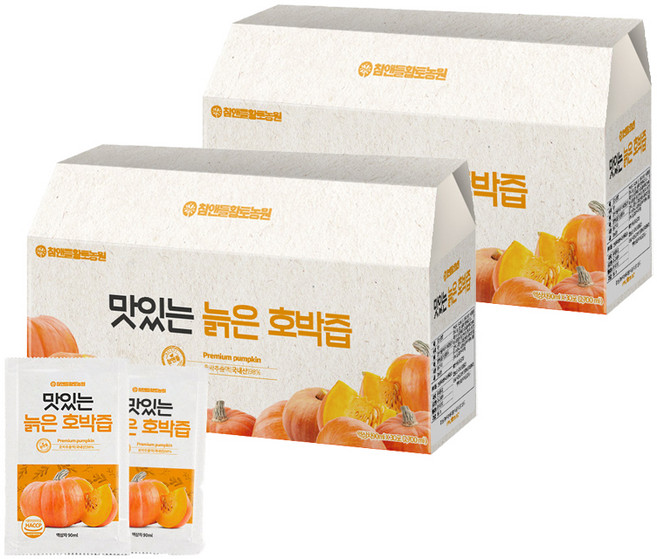 참앤들황토농원 맛있는 늙은 호박즙, 90ml, 60개