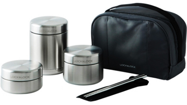 락앤락 스텐 보온도시락, 실버, 1개