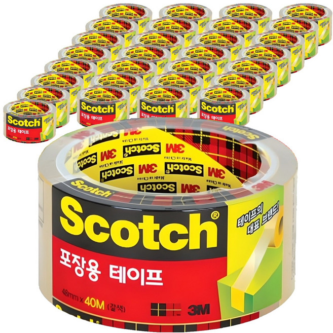 스카치 포장용 테이프 리필 3650 48mm x 40m, 30개
