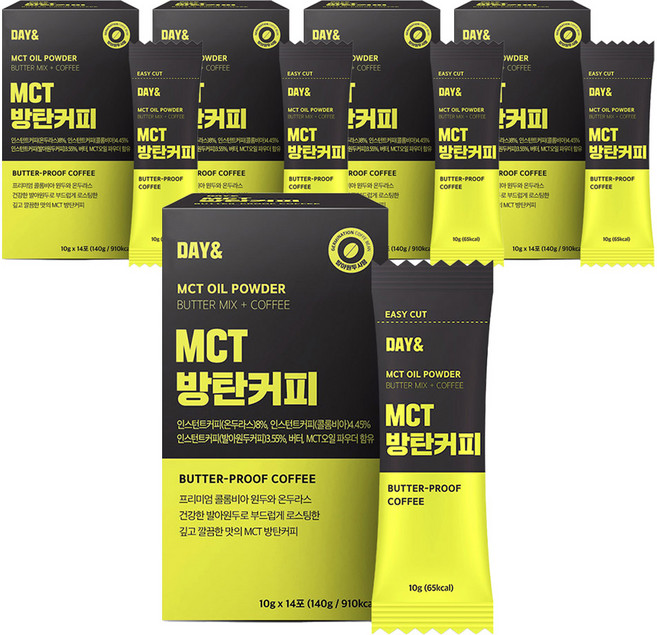 데이앤 MCT오일 방탄커피, 10g, 14개입, 5개
