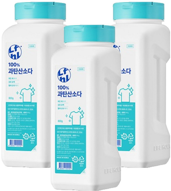 라이프홀릭 100% 과탄산소다, 800g, 3개