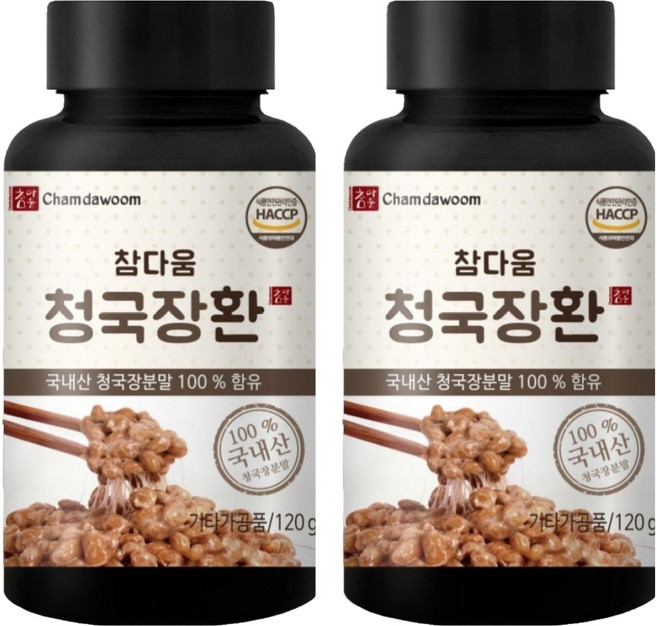 참다움 청국장환, 120g, 2개
