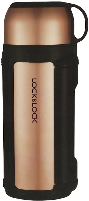 LocknLock 樂扣樂扣 LHC1412PG-OCH 嘉益特廣口壺, 黑色 + 金色, 1.5L, 1個