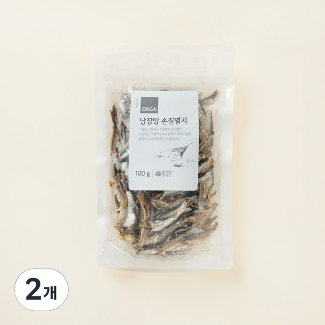 ZERO 낭장망 손질멸치, 100g, 2개