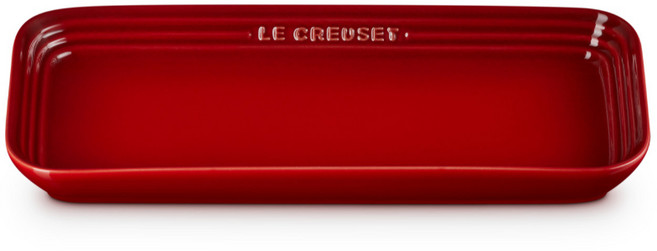 LE CREUSET 瓷器長方盤, 1個, 櫻桃紅