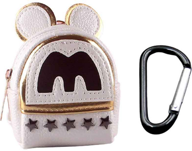 달모아 골프 볼주머니 파우치 케이스 + 카라비너 세트, 화이트, 1개