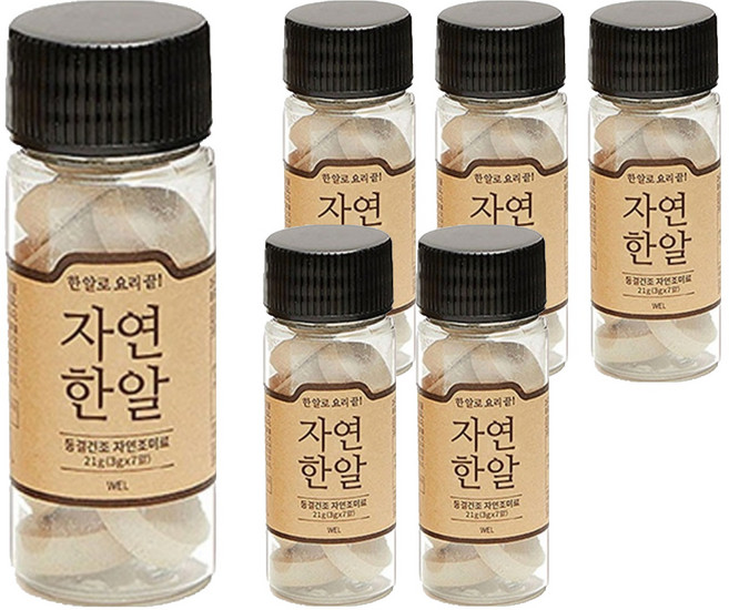 자연한알 휴대용 코인육수, 21g, 6개