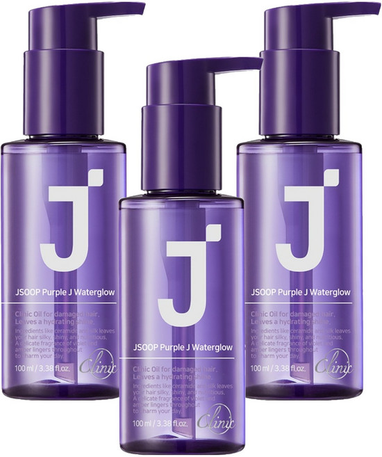 제이숲 퍼플제이 워터글로우 단백질 헤어 에센스, 100ml, 3개
