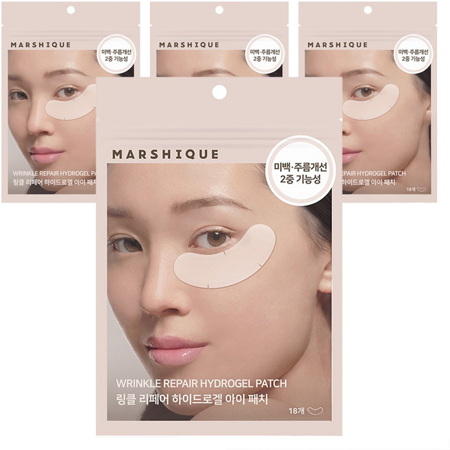 마르시끄 링클 리페어 하이드로겔 아이패치, 18개입, 4개