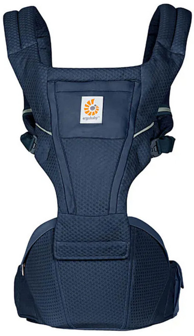 ergobaby 新世代透氣舒適吸震坐墊式背帶 腰帶 4~48個月 承重5.5~20.4kg, 午夜藍