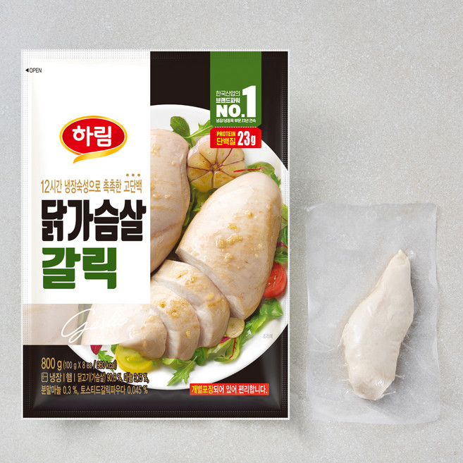 하림 닭가슴살 갈릭, 100g, 8개입, 1개
